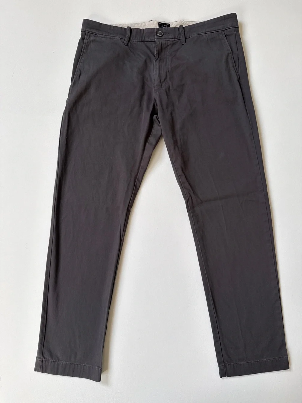 J. Crew Men's Dark Charcoal Slim Chinos